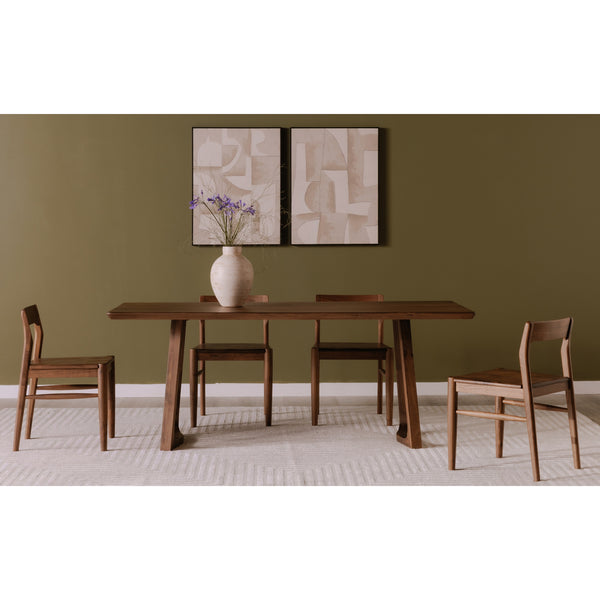 Moe's Owing Dining Chair Walnut Brown - Set of 2