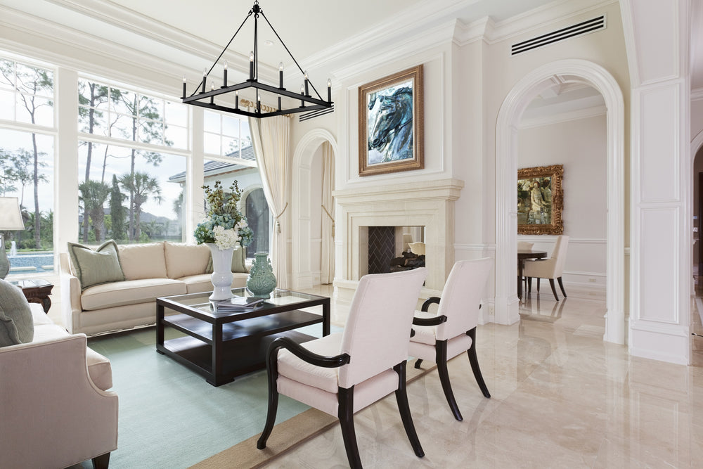 Barclay 12 Light Chandelier in Matte Black Finish