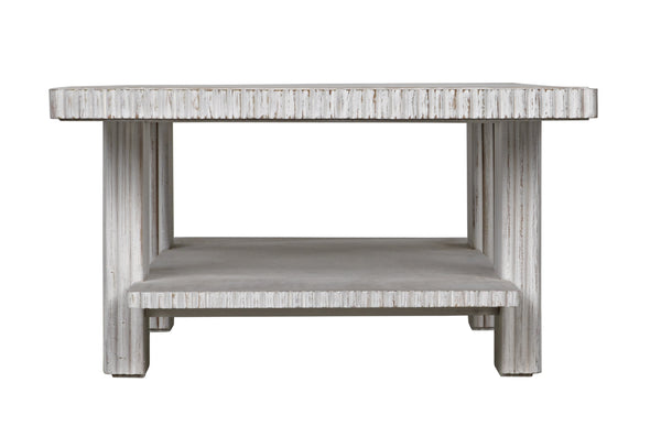 Humphrey Mahogany Coffee Table in White Wash Finish