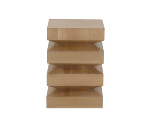 CORMAC END TABLE - RUSTIC OAK