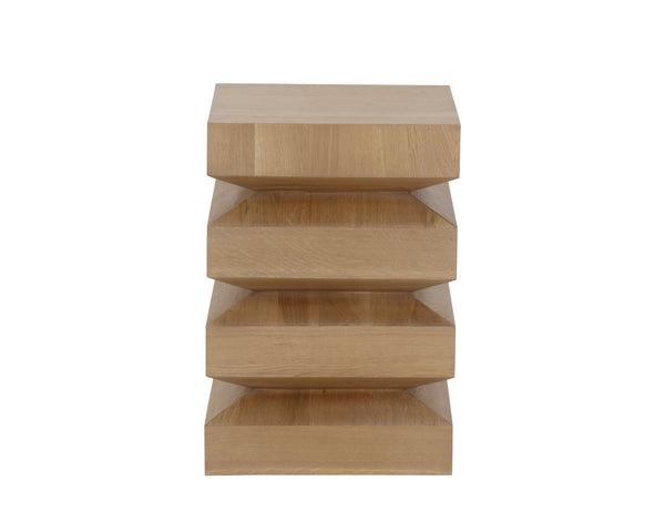 CORMAC END TABLE - RUSTIC OAK