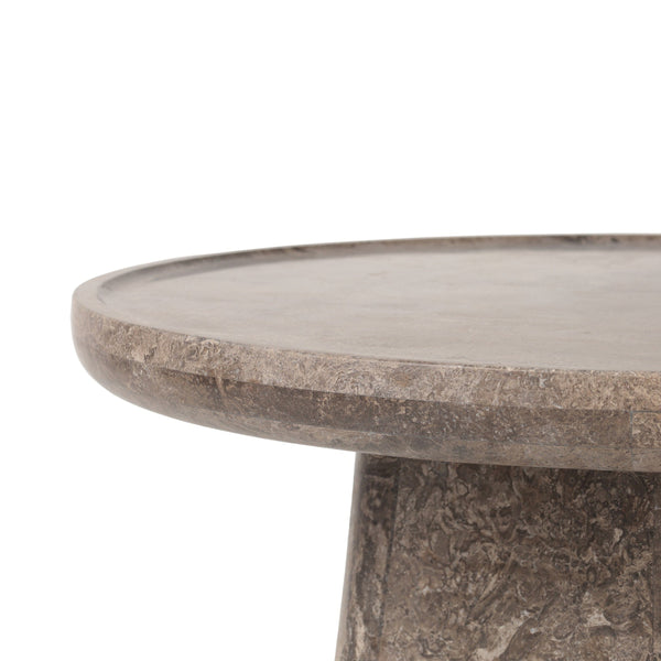 Zane End Table - Warm Grey Marble