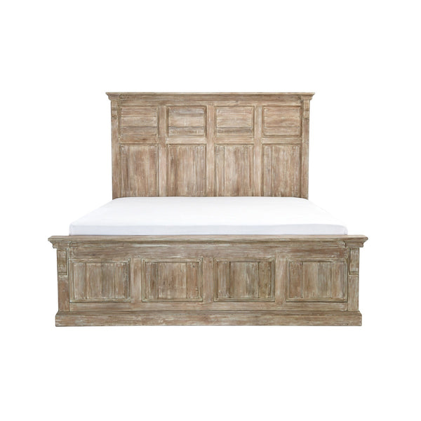 Adelaide Solid Wood Queen Bed - Natural Cream Wash