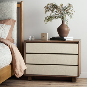 Grove Nightstand In Beige Painted Linen