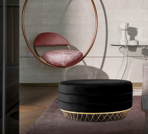 Henry Ottoman/Coffee Table In Black Velvet