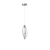 LED Pendant, w/Swooped Arms, Polished Chrome