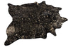 Cowhide - Metallic gold on Black