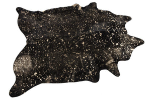 Cowhide - Metallic gold on Black