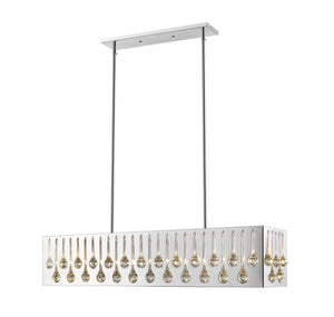 Oberon 7 Light Island/Billiard in Chrome  Finish