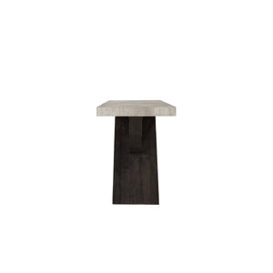 Durant Solid Wood Console Table with Concrete Finish