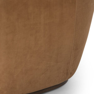 Julius Swivel Chair In Nubuck Cognac