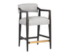 KEAGAN COUNTER STOOL - SALOON LIGHT GREY LEATHER