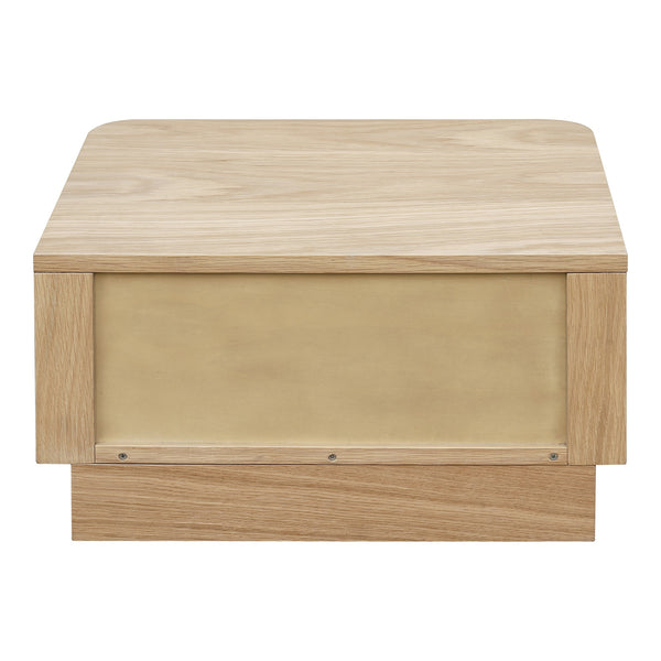 Moe's Round Off Small Nightstand in Light Oak