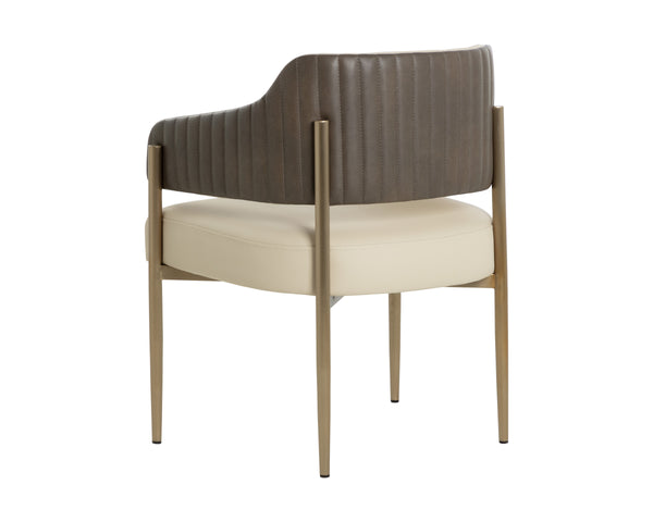 TOVA DINING ARMCHAIR - DILLON CREAM / BRAVO ASH
