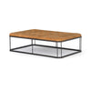 Isle Leather Ottoman-Brandy