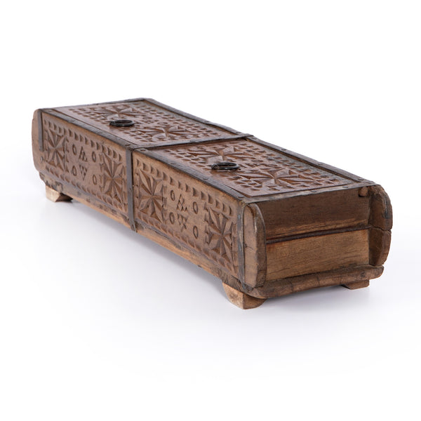 Found Carved Box In Reclaimed Natural