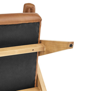 Nixon Faux Leather Accent Arm Chair, Borneo Chocolate
