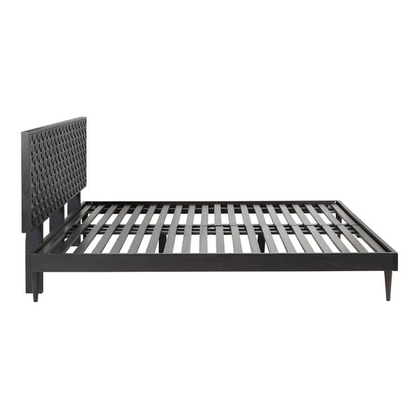 Moe's Pablo King Size Bed in Black Sheesham Wood