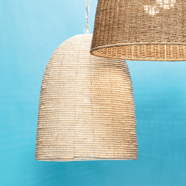 Waterfront Wood Beaded 1-Light Pendant