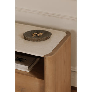 Moe's Lane Nightstand with Marble Top