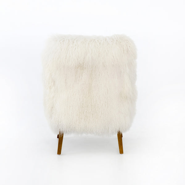 Ashland Armchair-Mongolia Cream Fur
