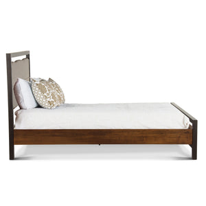 Aspen Acacia Wood King Bed in Walnut Finish