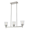 Bohin 3 Light Island/Billiard in Brushed Nickel  Finish