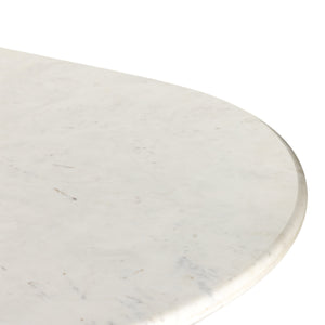 Oranda Dining Table In Polished White Marble