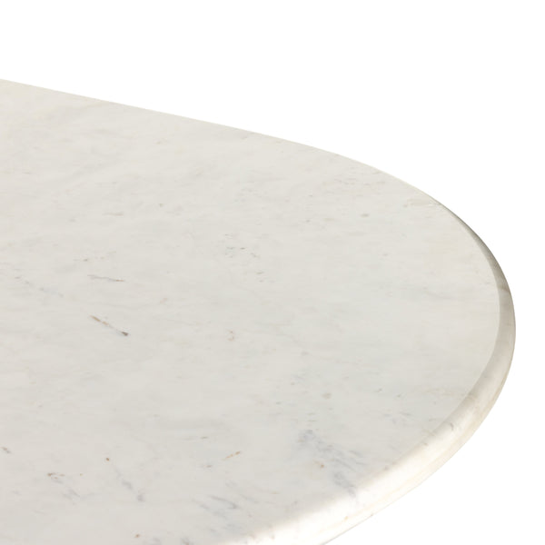 Oranda Dining Table In Polished White Marble