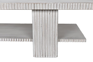 Humphrey Mahogany Coffee Table in White Wash Finish