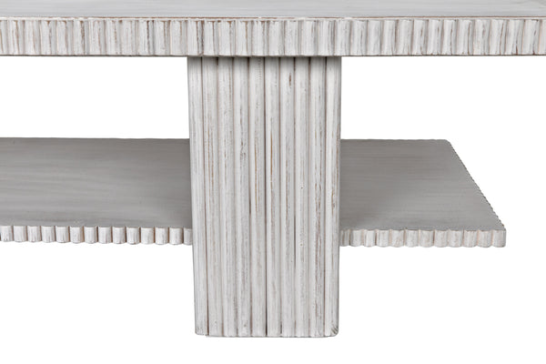 Humphrey Mahogany Coffee Table in White Wash Finish