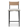 Foley Counter Stool in White Bouclé
