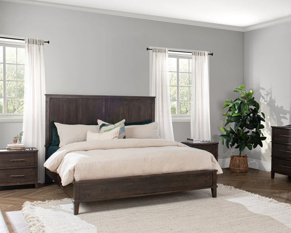 Westlake Queen Bed in Kona Brown - Solid Mango Wood
