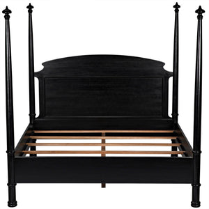 Eastern King New Douglas Mahogany Bed in Hand-Rubbed Black