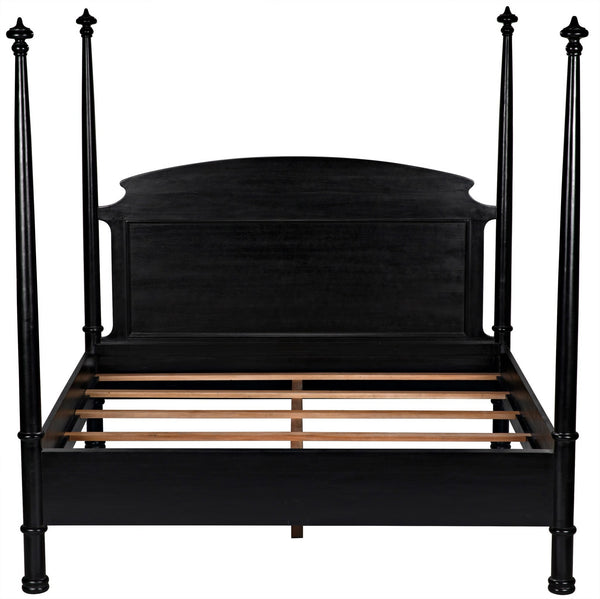Eastern King New Douglas Mahogany Bed in Hand-Rubbed Black