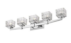 Rubicon 5 Light Vanity in Chrome Finish