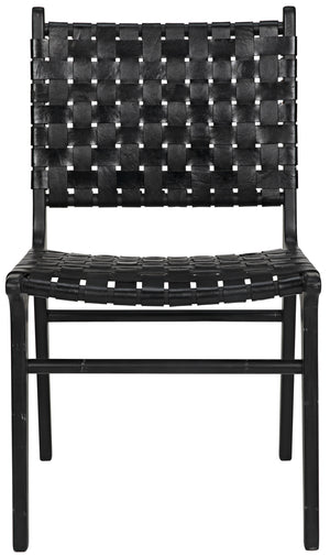 Dede Dining Chair, Leather, Black