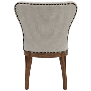 Dorsey Fabric Chair Drift Wood Legs In Cardiff Cream 