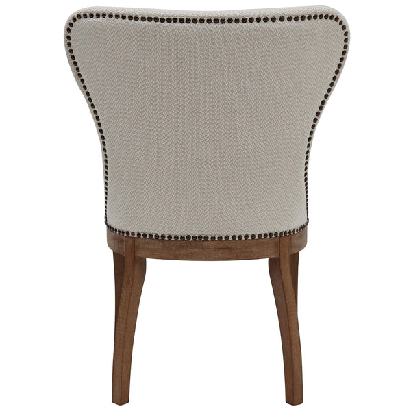 Dorsey Fabric Chair Drift Wood Legs In Cardiff Cream 