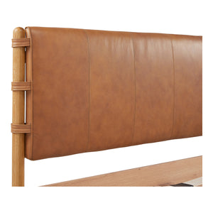 Moe's Colby Queen Bed with Leather Headboard
