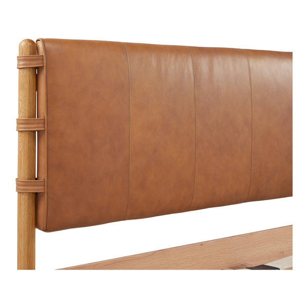Moe's Colby Queen Bed with Leather Headboard