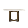Mia Round Dining Table In Parchment White
