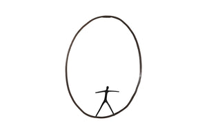 Olympic Figure in Iron Ring, Black, Rust, Style B