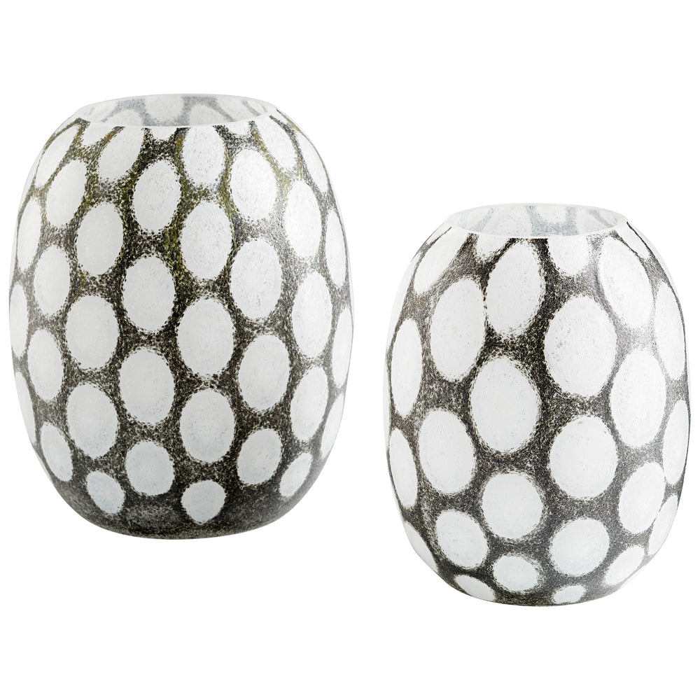 Large Brunson Vase in Brown and White