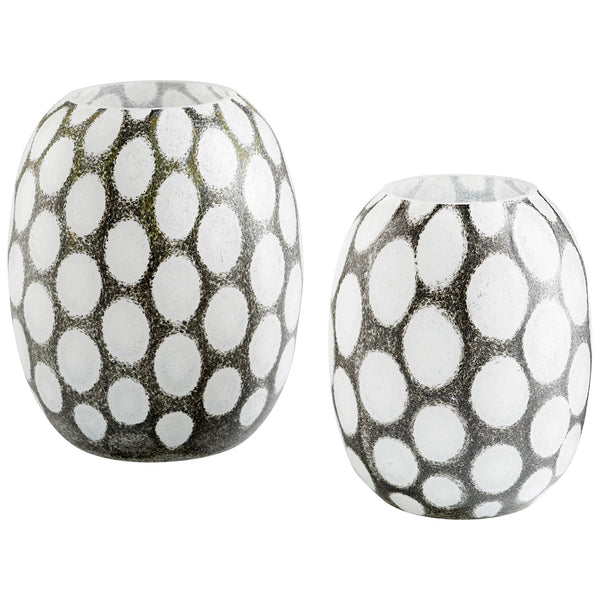 Large Brunson Vase in Brown and White