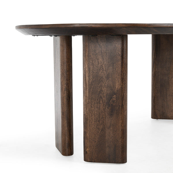 Norwood Solid Wood Oval Dining Table - Bark Brown