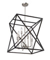 Elements AC11042 Chandelier in Black & Polished Nickel