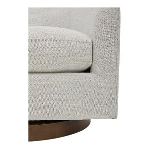 Moe's Oscy Swivel Chair in Splashed White
