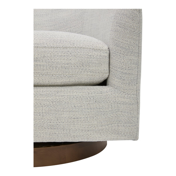 Moe's Oscy Swivel Chair in Splashed White