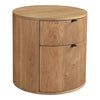 Theo Two Drawer Nightstand in Natural Oak